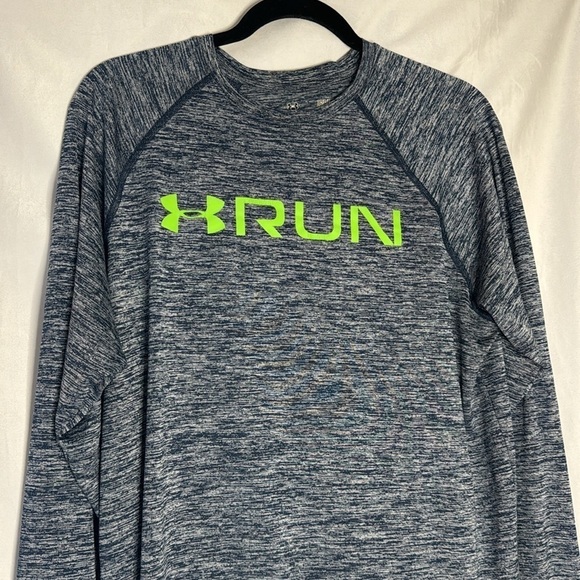 UNDER ARMOUR GREEN/GREY LOGO LONG SLEEVE (L) - Picture 3 of 6